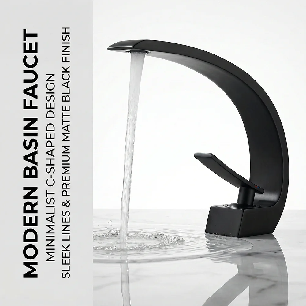 Matte Black Bathroom Faucet, A - Silicone Tap Washer review and price