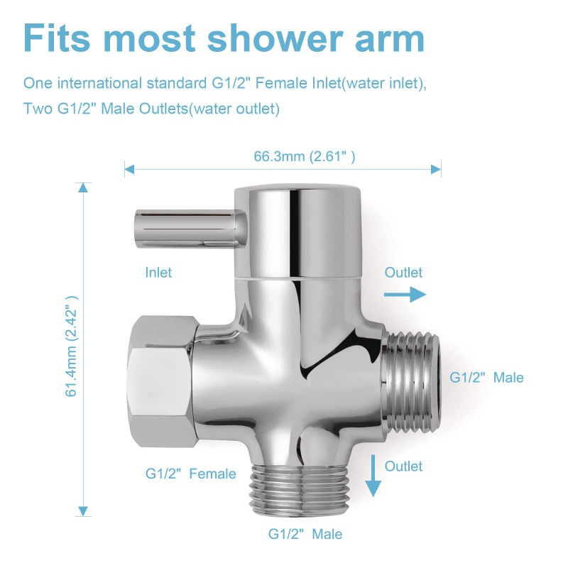 Brass Metal 3 Way Shower Head  - Shower Valve Cartridge review and price