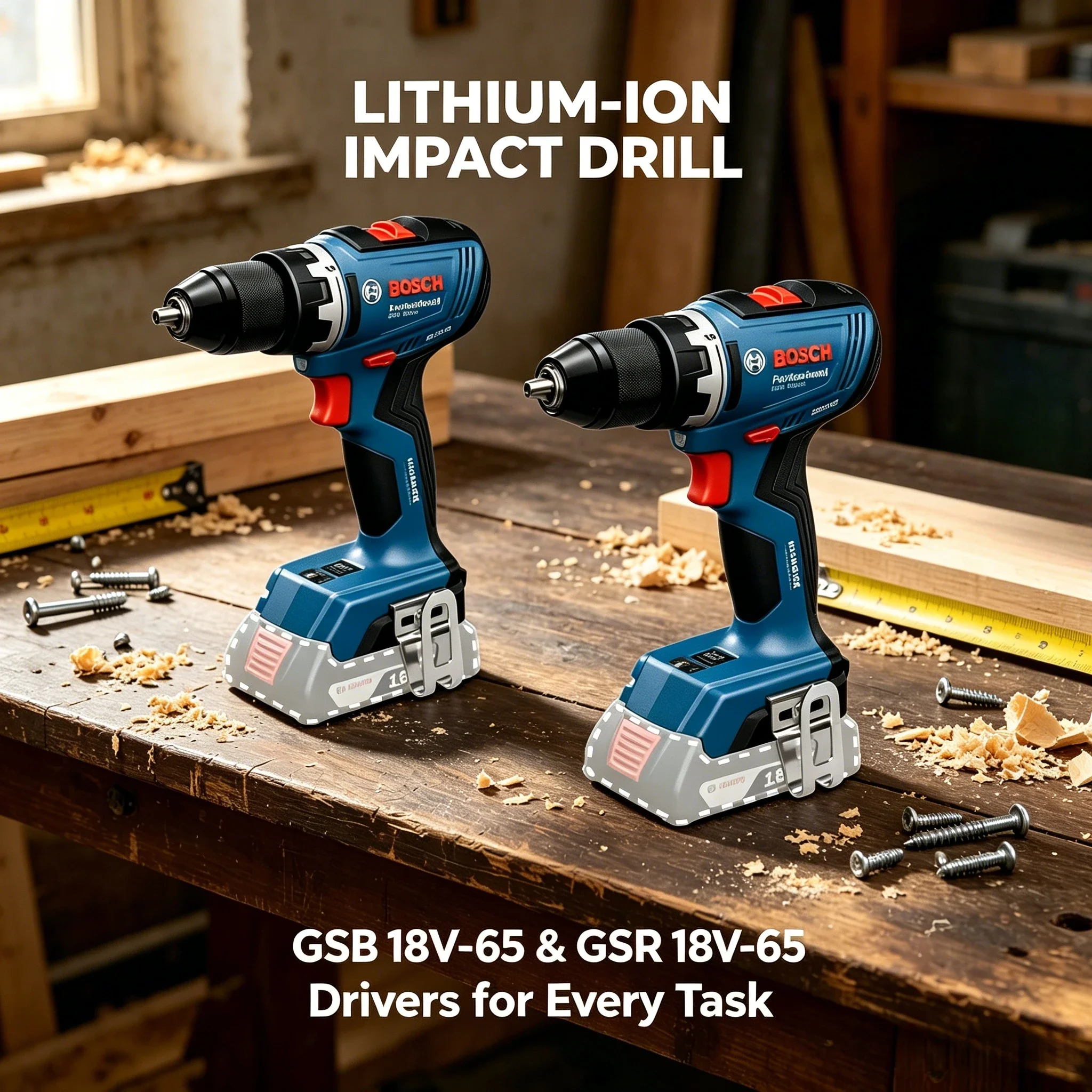 Compact Bosch GSR 18V-65,GSB 1 - Bosch Drill Gsb 18V review and price
