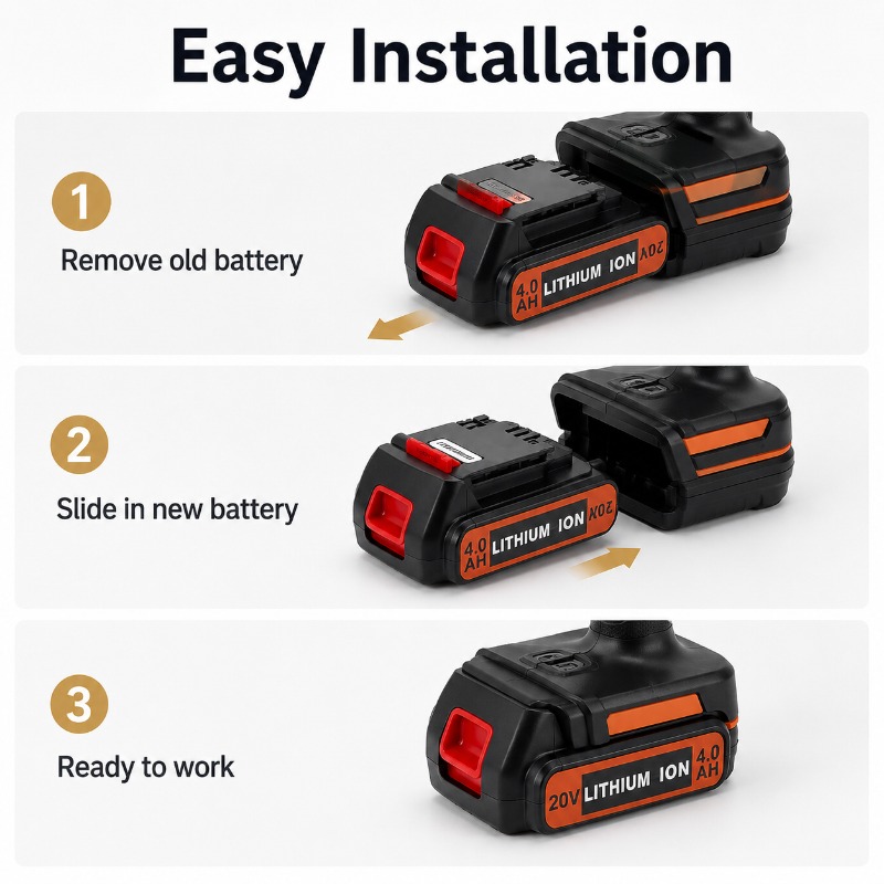20V 6.0Ah Battery For Black&De - Black+Decker Tool Cordless review and price