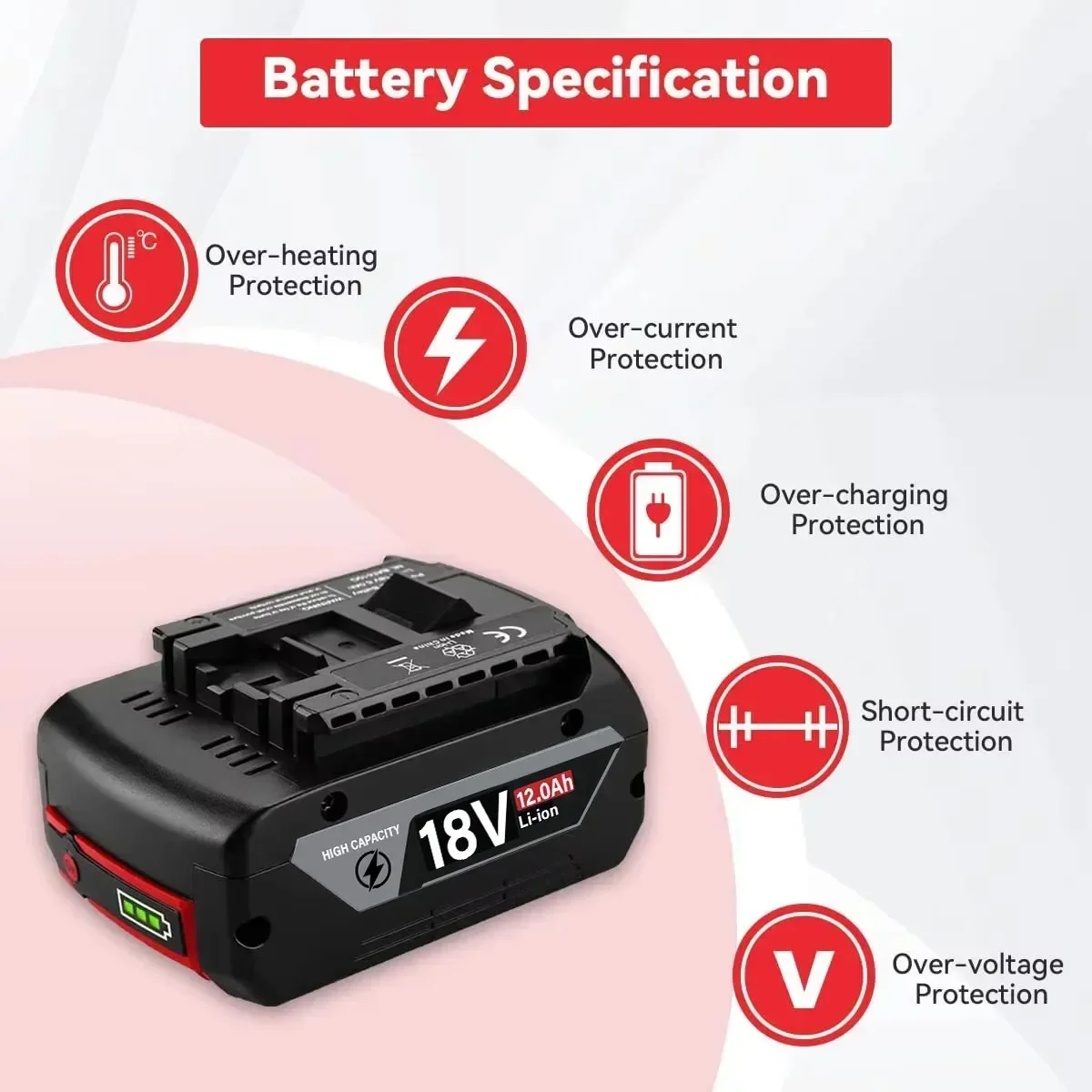 Original 18V Battery 8.0/10.0/ - Bosch Drill Gsb 18V review and price