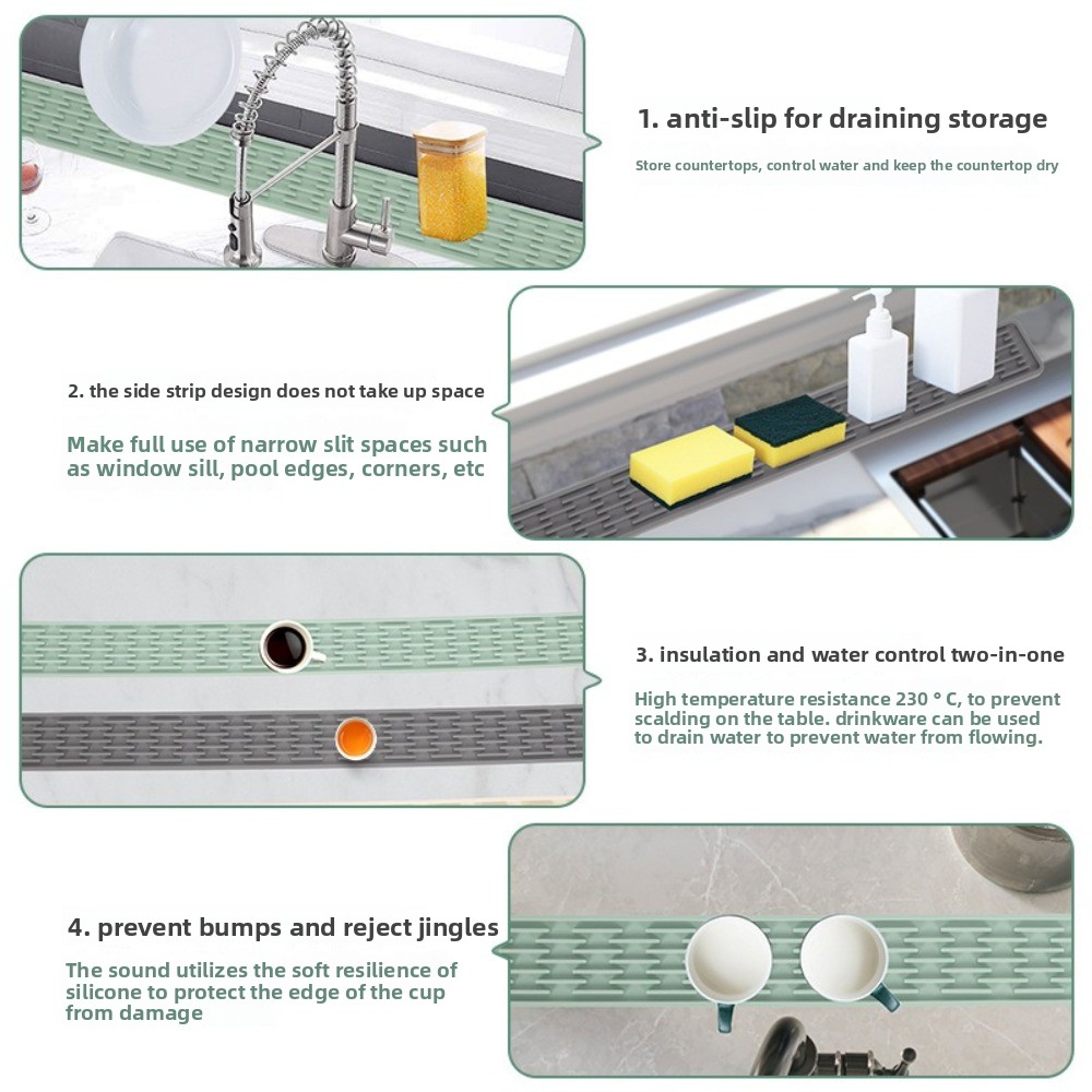 Non-slip Silicone Drainage Mat - Silicone Tap Washer review and price